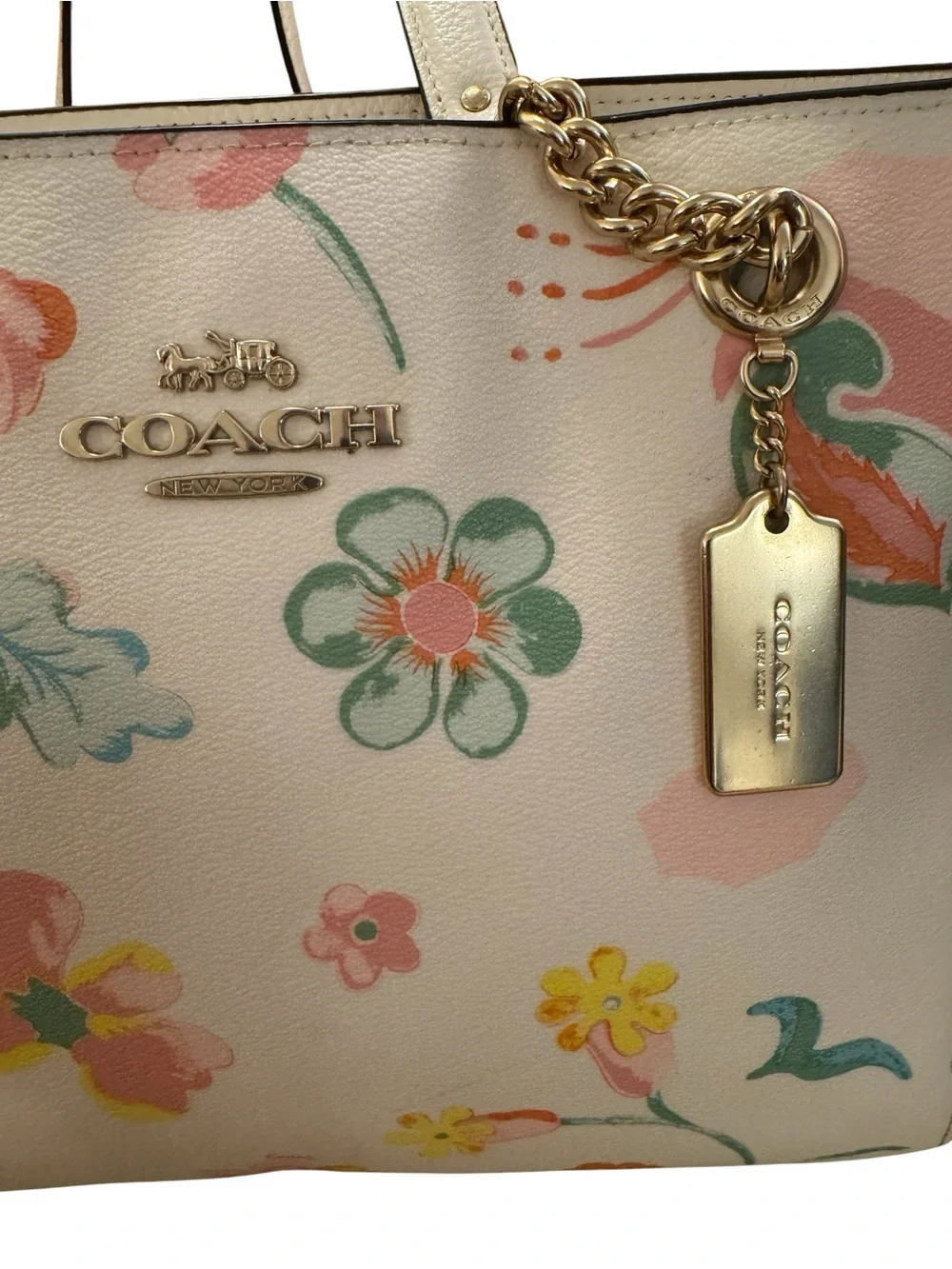 Coach Cammie Chain Tote in Floral Cluster Print 2022